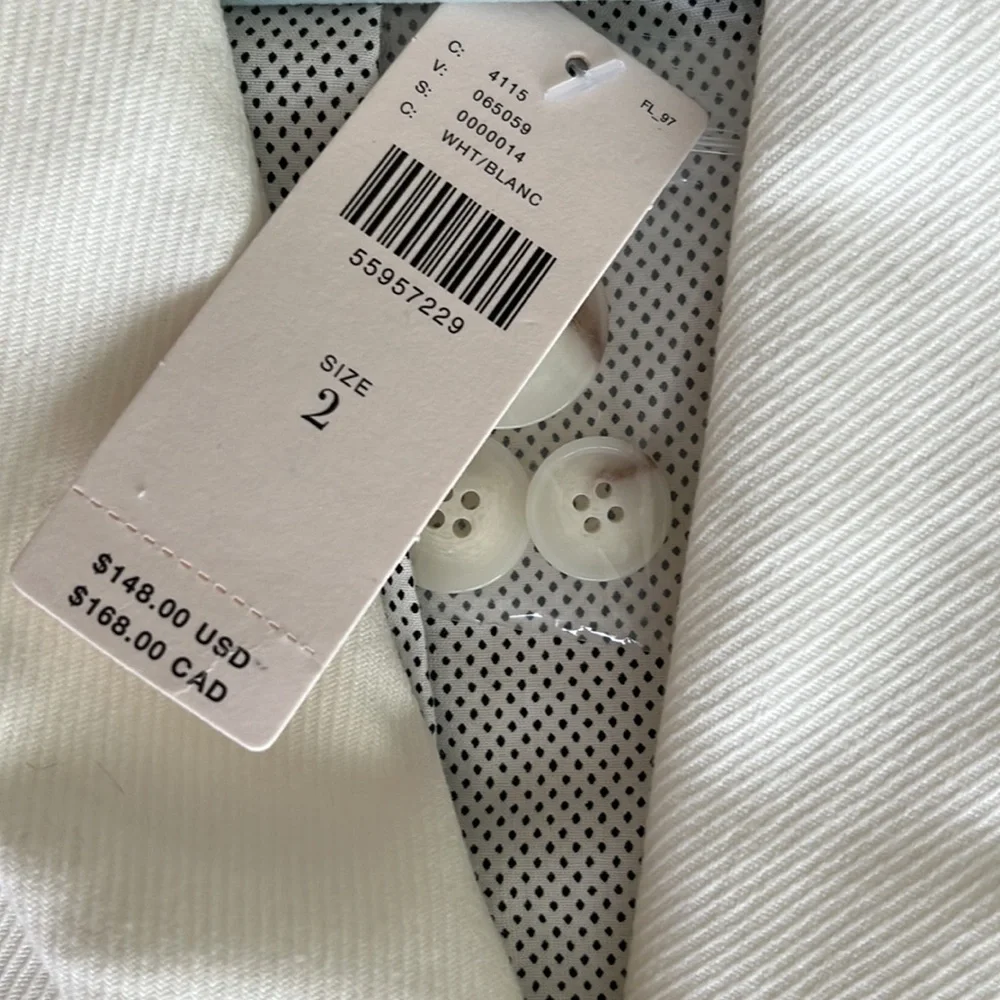 Anthropologie Jacket Fully Lined White Size 2 - Picture 8 of 16